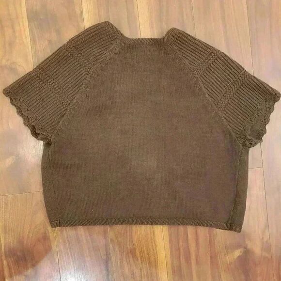 Grace Elements Women's Brown Cotton Shrug Sweater - Picture 6 of 9